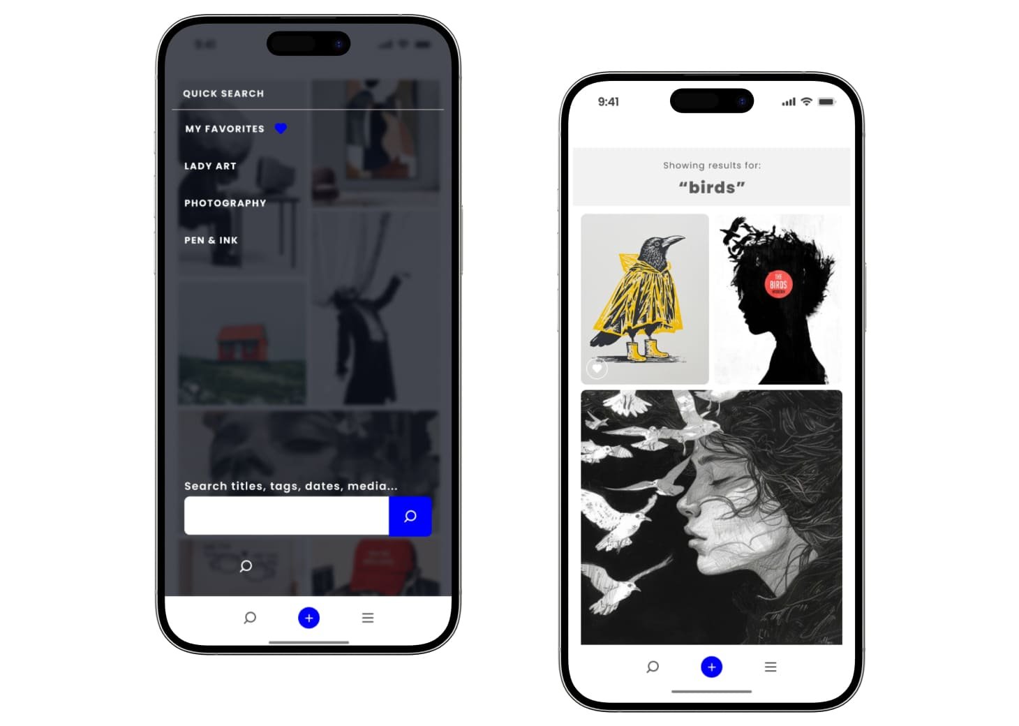 Axis Gallery visual design system detail